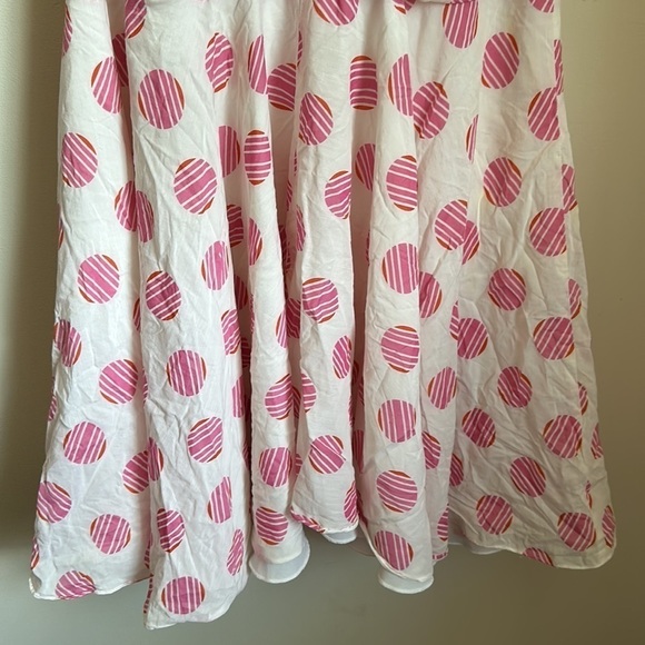 Vintage Y2K Philip DiCaprio Silk Polka Dot Halter Midi Dress - Picture 3 of 7